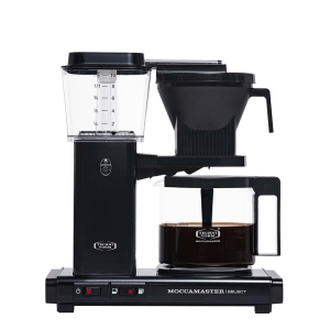Koffiezet met glazen kan Moccamaster KBG black zwart
