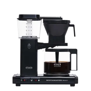 Koffiezet met glazen kan Moccamaster KBG black zwart