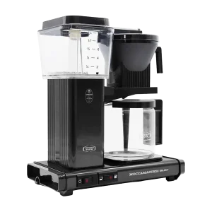 Moccamaster-KBG-black-left Koffiezet met glazen kan Moccamaster KBG black zwart