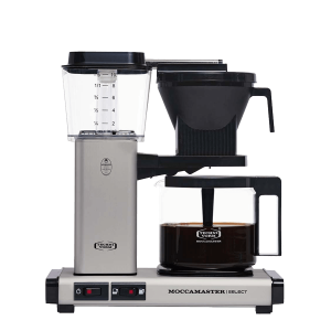 Koffiezet met glazen kan Moccamaster KBG matt silver mat zilver