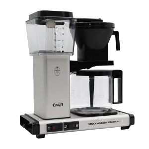 Koffiezet met glazen kan Moccamaster KBG matt silver mat zilver