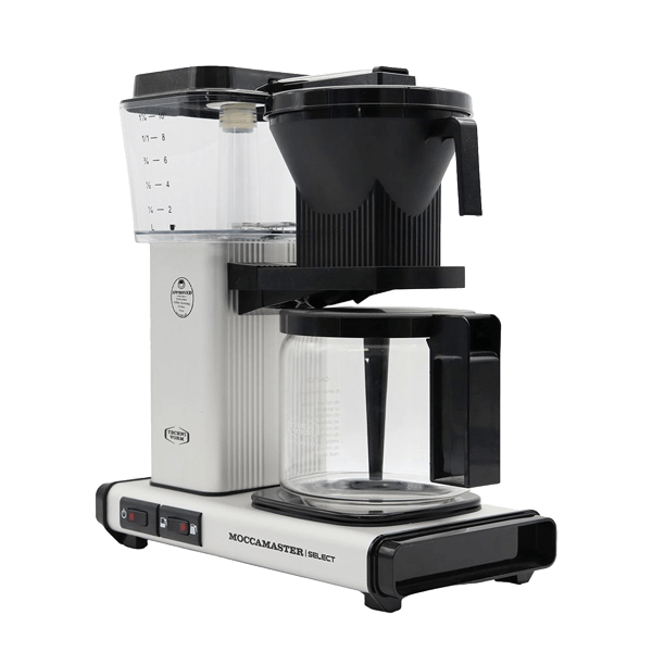 Koffiezet met glazen kan Moccamaster KBG matt silver mat zilver