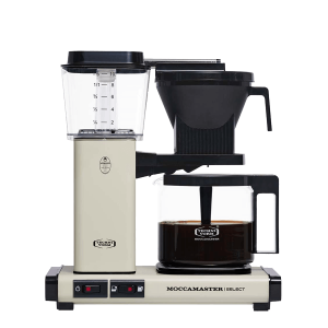 Koffiezet met glazen kan Moccamaster KBG offwhite wit