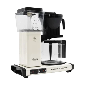 Moccamaster-KBG-offwhite-left Koffiezet met glazen kan Moccamaster KBG offwhite wit