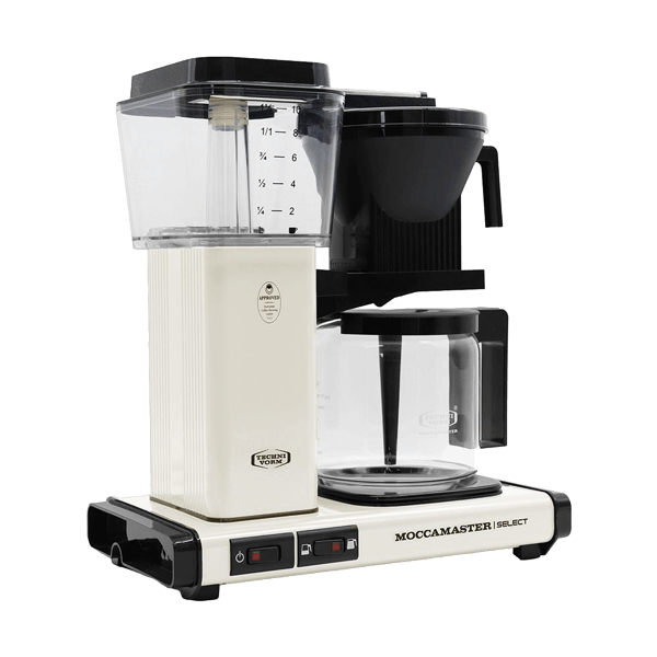 Koffiezet met glazen kan Moccamaster KBG offwhite wit