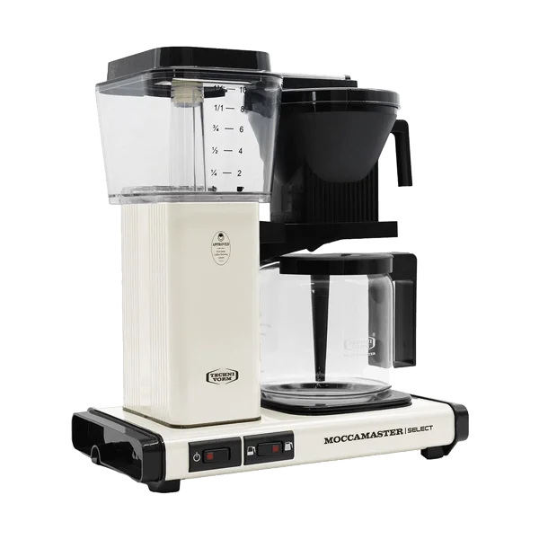 Koffiezet met glazen kan Moccamaster KBG offwhite wit
