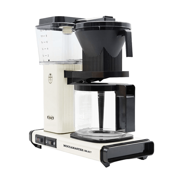 Koffiezet met glazen kan Moccamaster KBG offwhite wit