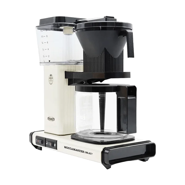 Koffiezet met glazen kan Moccamaster KBG offwhite wit