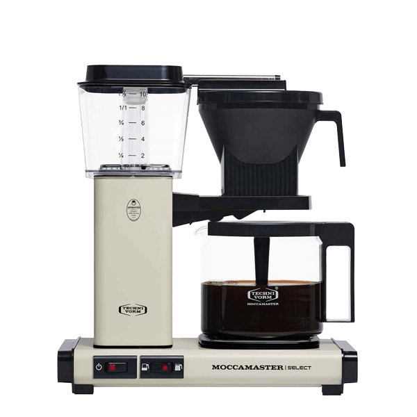 Koffiezet met glazen kan Moccamaster KBG offwhite wit