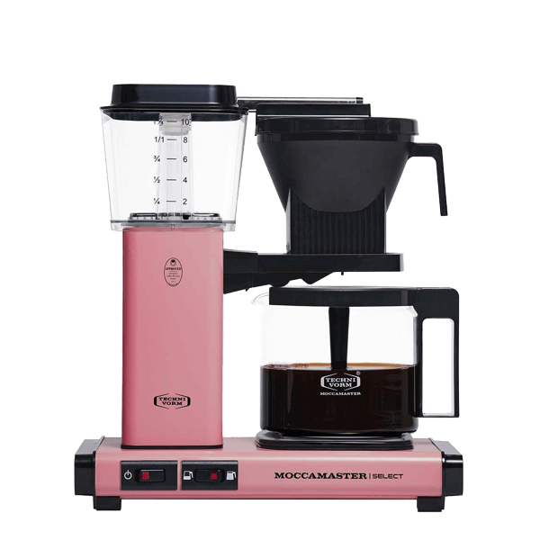 Koffiezet met glazen kan Moccamaster KBG pink roze