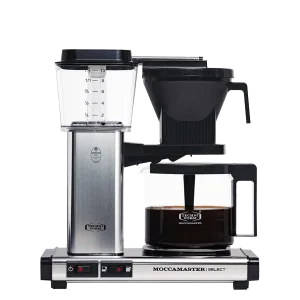 Koffiezet met glazen kan Moccamaster KBG polished gepolierd
