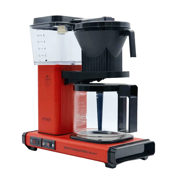 Koffiezet met glazen kan Moccamaster KBG red rood