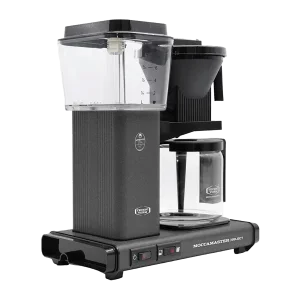 Moccamaster-KBG-stone-grey-left Koffiezet met glazen kan Moccamaster KBG stone grey antraciet