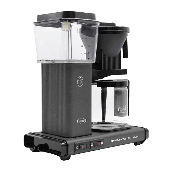 Koffiezet met glazen kan Moccamaster KBG stone grey antraciet