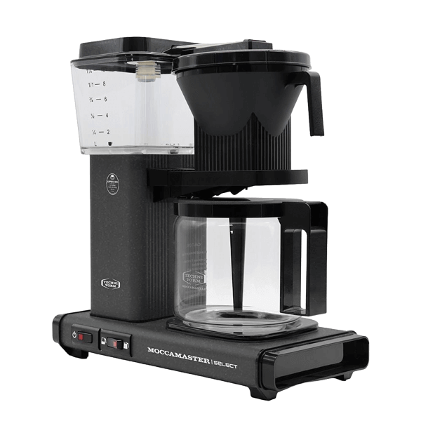 Koffiezet met glazen kan Moccamaster KBG stone grey antraciet