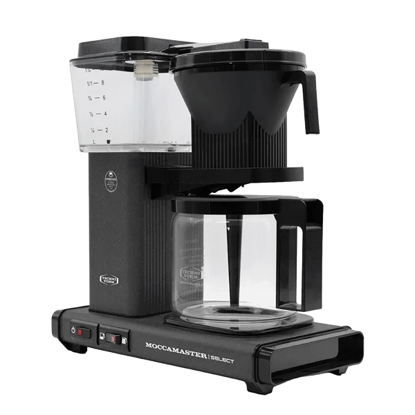 Koffiezet met glazen kan Moccamaster KBG stone grey antraciet