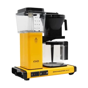 Moccamaster-KBG-yellow-left Koffiezet met glazen kan Moccamaster KBG yellow geel