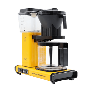 Moccamaster-KBG-yellow-right Koffiezet met glazen kan Moccamaster KBG yellow geel