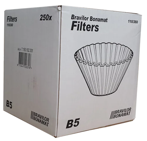 Korffilterpapier 250 stuks voor B5 Bravilor