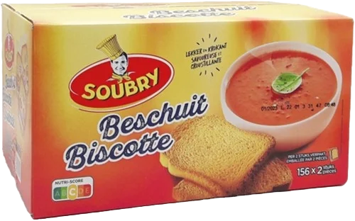 Soepbeschuit 2 x 156 stuks Soubry