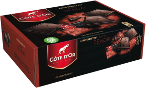 Mignonnettes 1,2kg fondantchocolade C'Ôte d'Or - puur, zwart Mignonnettes 1,2kg fondantchocolade C'Ôte d'Or - puur, zwart