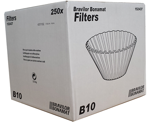 Korffilterpapier 250 stuks voor B10 Bravilor