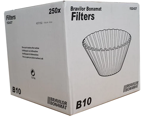 Korffilterpapier 250 stuks voor B10 Bravilor