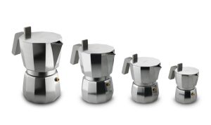 A coffee maker with a familiar and at the same time innovative form. Designed by architect David Chipperfield, Moka is an artist's interpretation of a timeless icon of the Italian culture. Chipperfield introduces a series of details that make the Moka design new and even more functional, such as the flat lid on which to place the cups to be heated - allowing optimum enjoyment of the aroma and flavour of the drink. For those who don't want to compromise on the unmistakeable taste of coffee prepared with an espresso coffee maker.