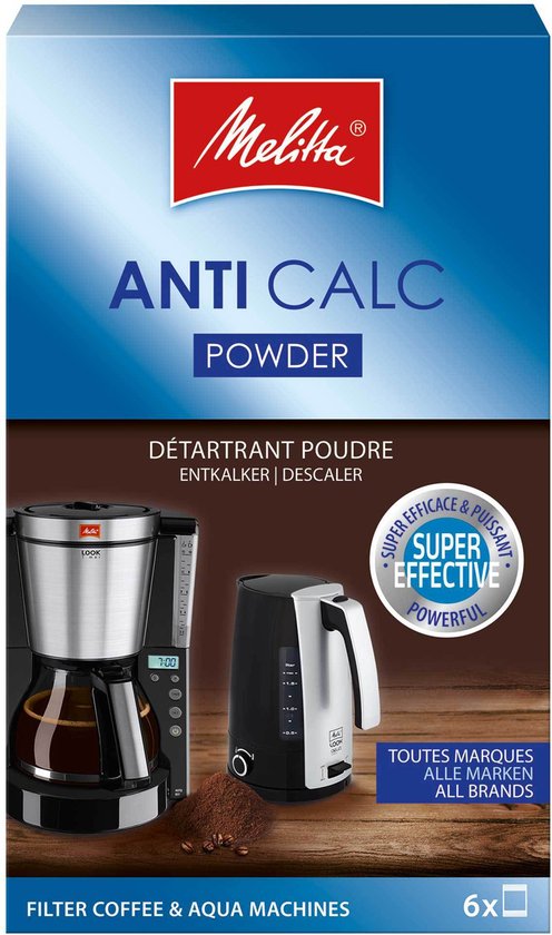 Melittta Anti calc ontkalkproduct waterkoker/filterkoffiemachine poeder 6 stuks