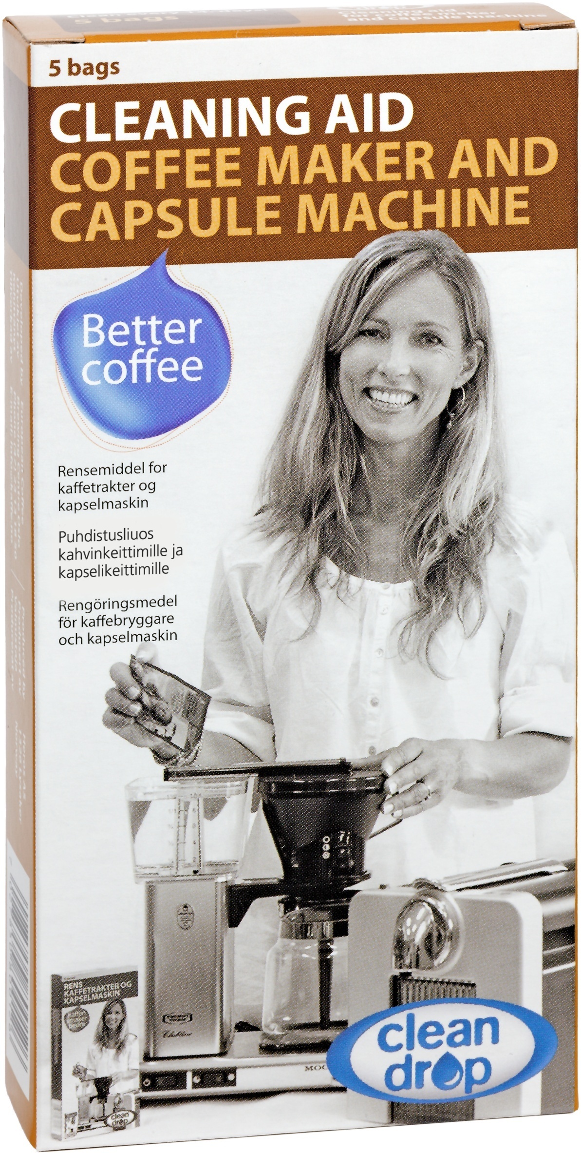 Clean Drop Cleaning Aid Coffee machine reinigingsmiddel 5 zakjes